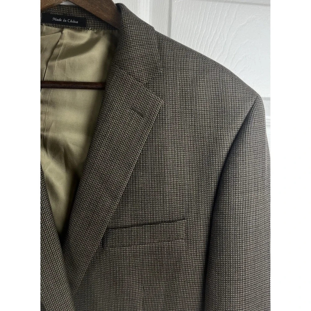 Lauren Ralph Lauren Blazer Mens 44L Brown Wool Sport Coat Jacket Tweed Classic‎